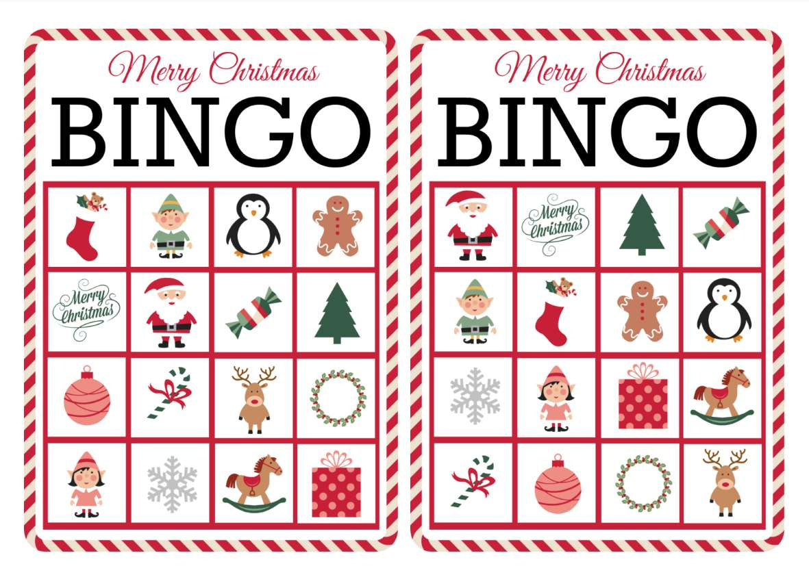 12 Free Printable Christmas Bingo Games For The Family inside Free Christmas Bingo Game Printable