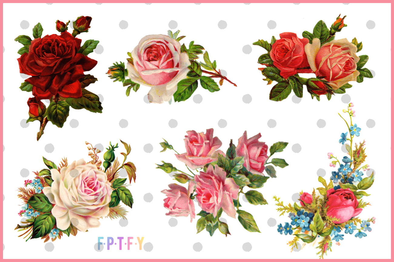 12+ Free Vintage Rose Images - Free Pretty Things For You with Free Printable Roses