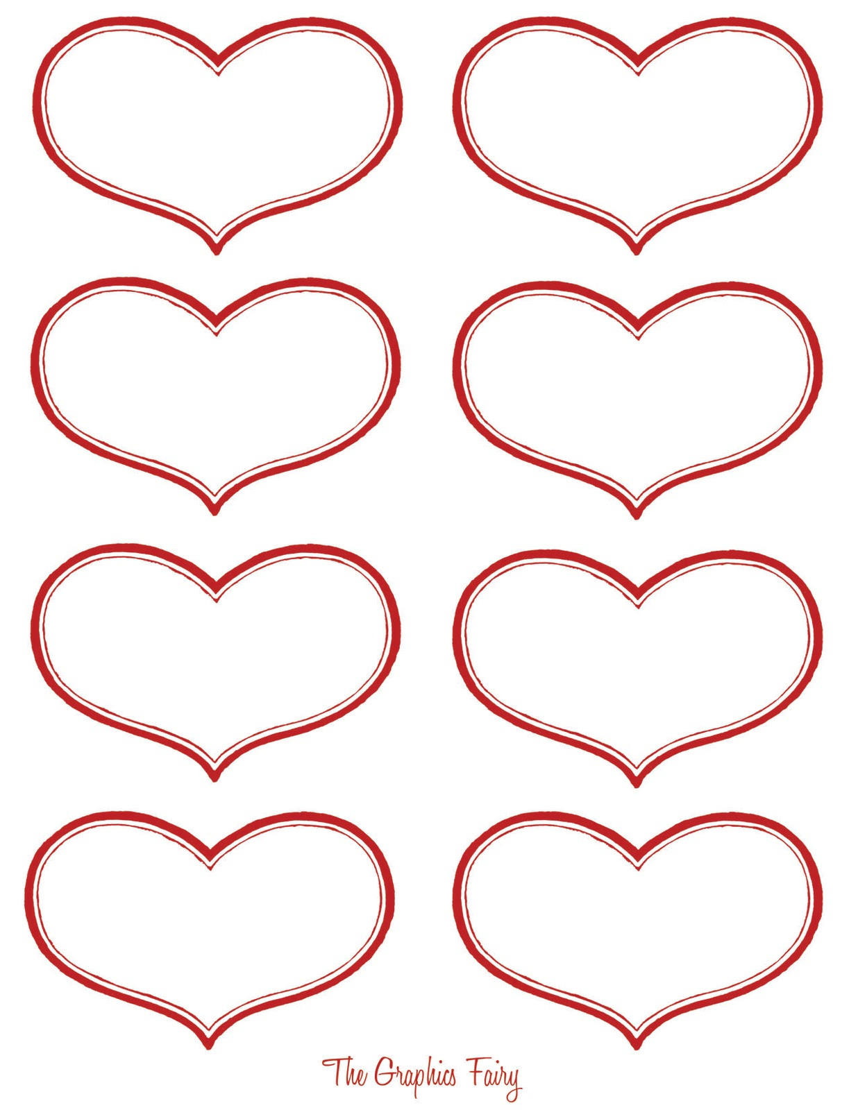 12 Printable Valentine Heart Images! - The Graphics Fairy in Free Printable Heart Labels