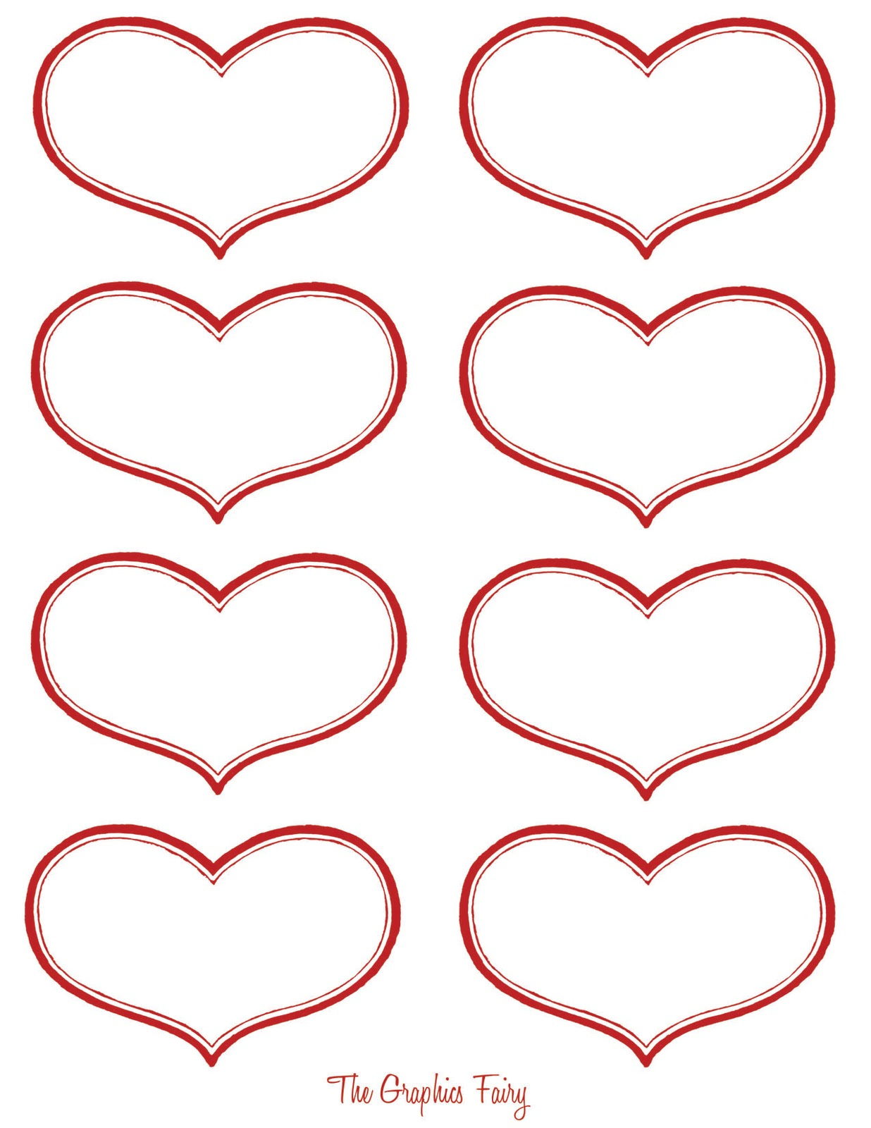 12 Printable Valentine Heart Images! - The Graphics Fairy inside Free Printable Valentine Graphics