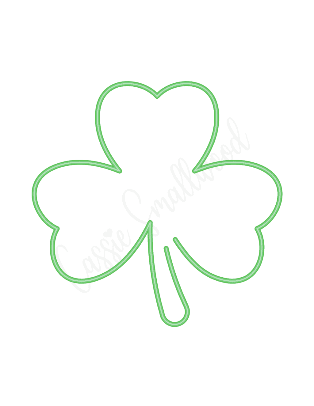 12 Unique Shamrock Templates (Free Printable) - Cassie Smallwood inside Free Printable Shamrocks