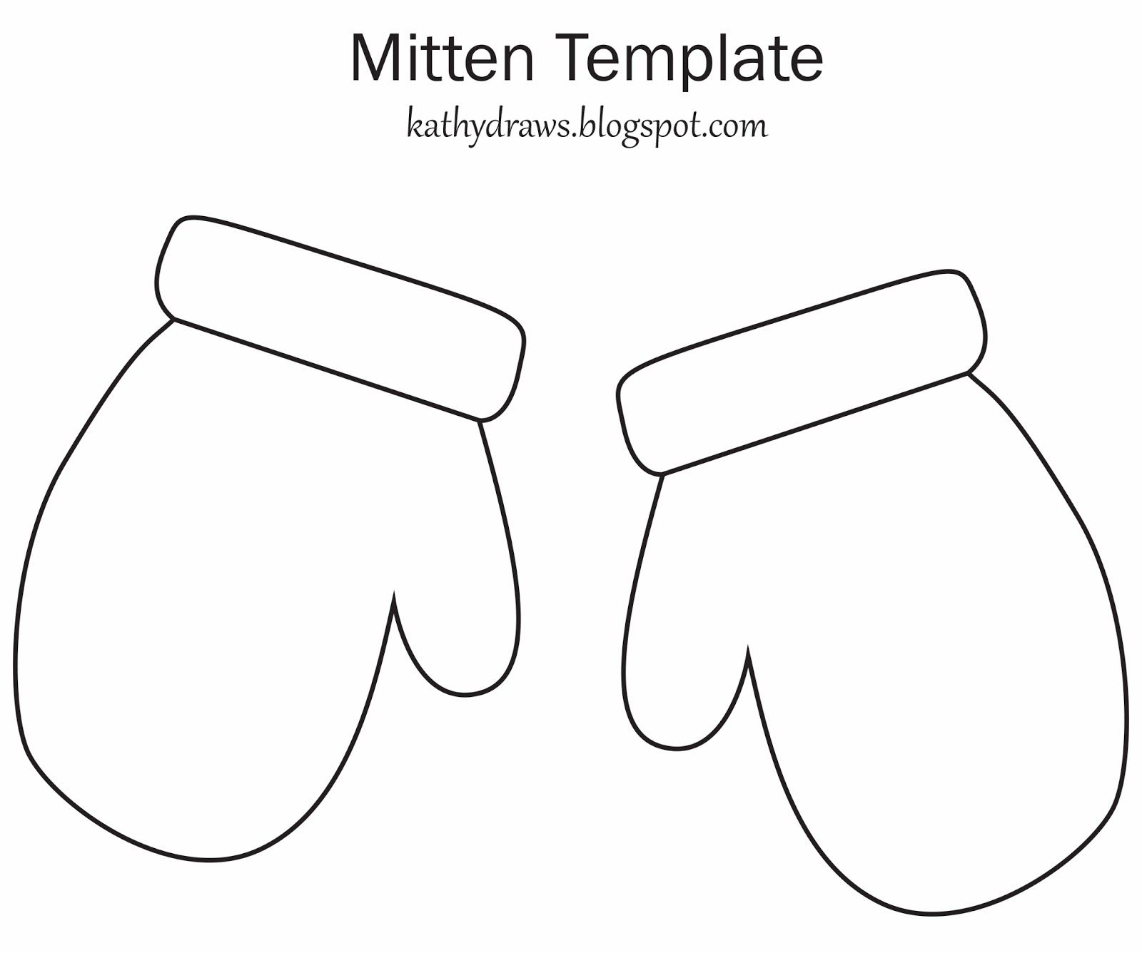 13 Awesome Mitten Template For Writing Images | Mittens Template for Free Mitten Template Printable