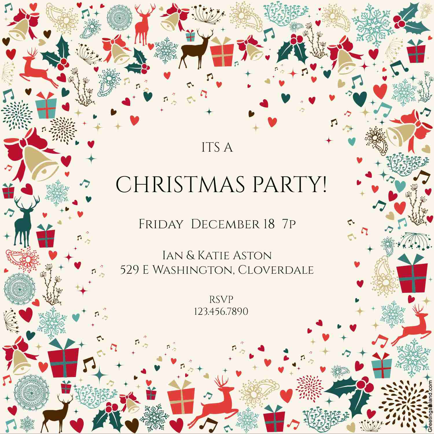 13 Free Christmas Party Invitations That You Can Print with Free Printable Christmas Party Invitations