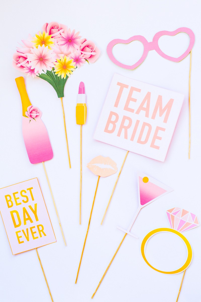 13 Totally Free Bachelorette Party Printables for Bachelorette Photo Booth Props Printable Free