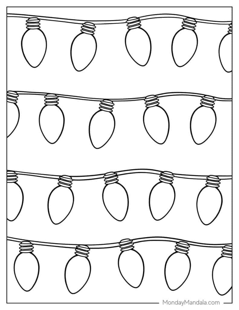 14 Christmas Lights Coloring Pages (Free Pdf Printables) within Free Printable Christmas Lights Coloring Pages