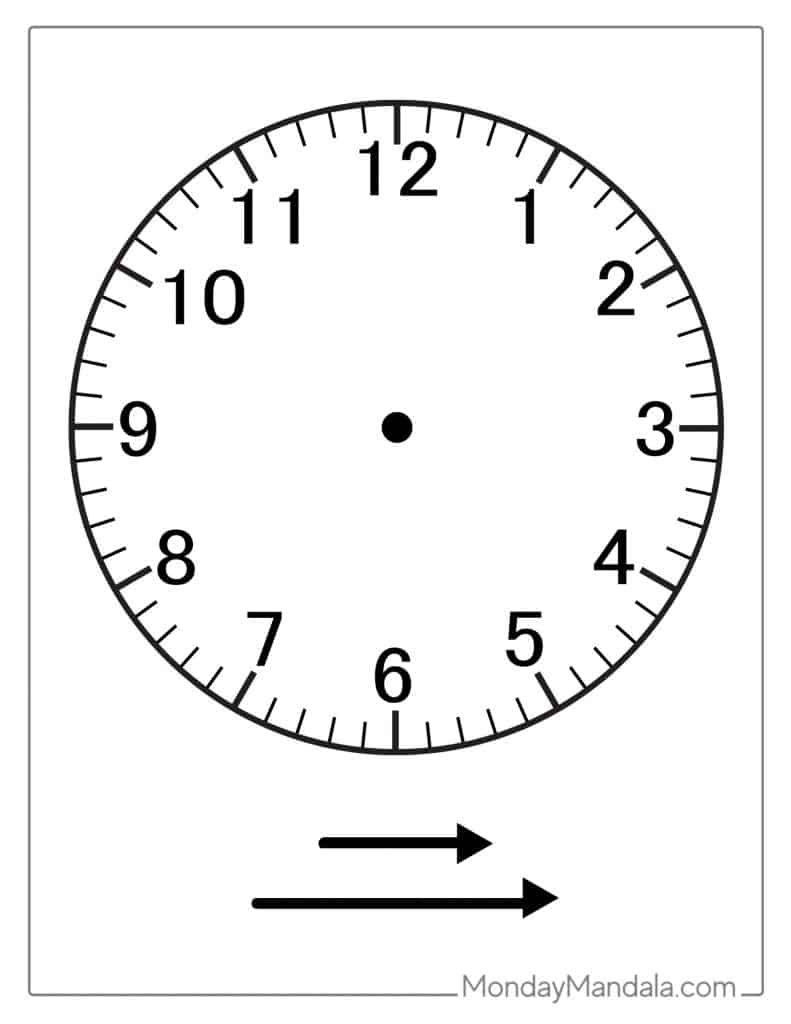 14 Printable Clock Faces (Free Pdfs To Download &amp;amp; Print) with Free Printable Clock Faces