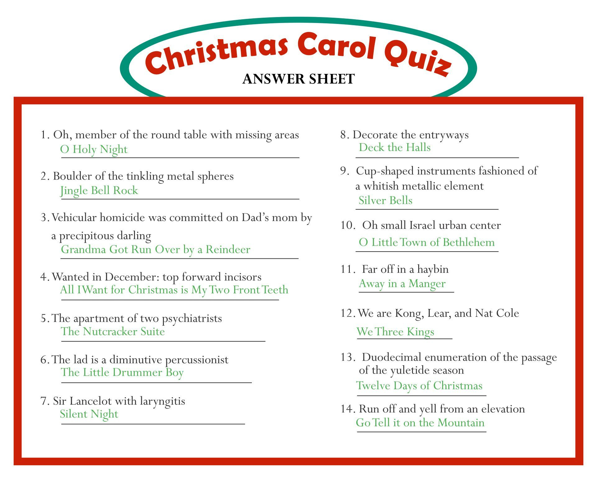 15 Best Free Printable Christmas Carol Trivia Pdf For Free At with Free Printable Christmas Song Quiz