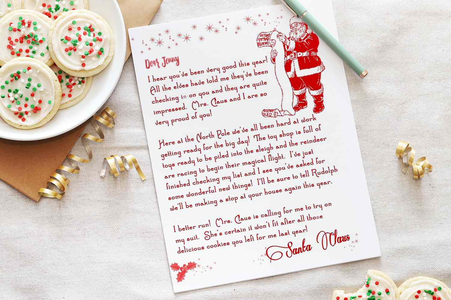 15 Free Letter From Santa Templates throughout Free Printable Letters From Santa