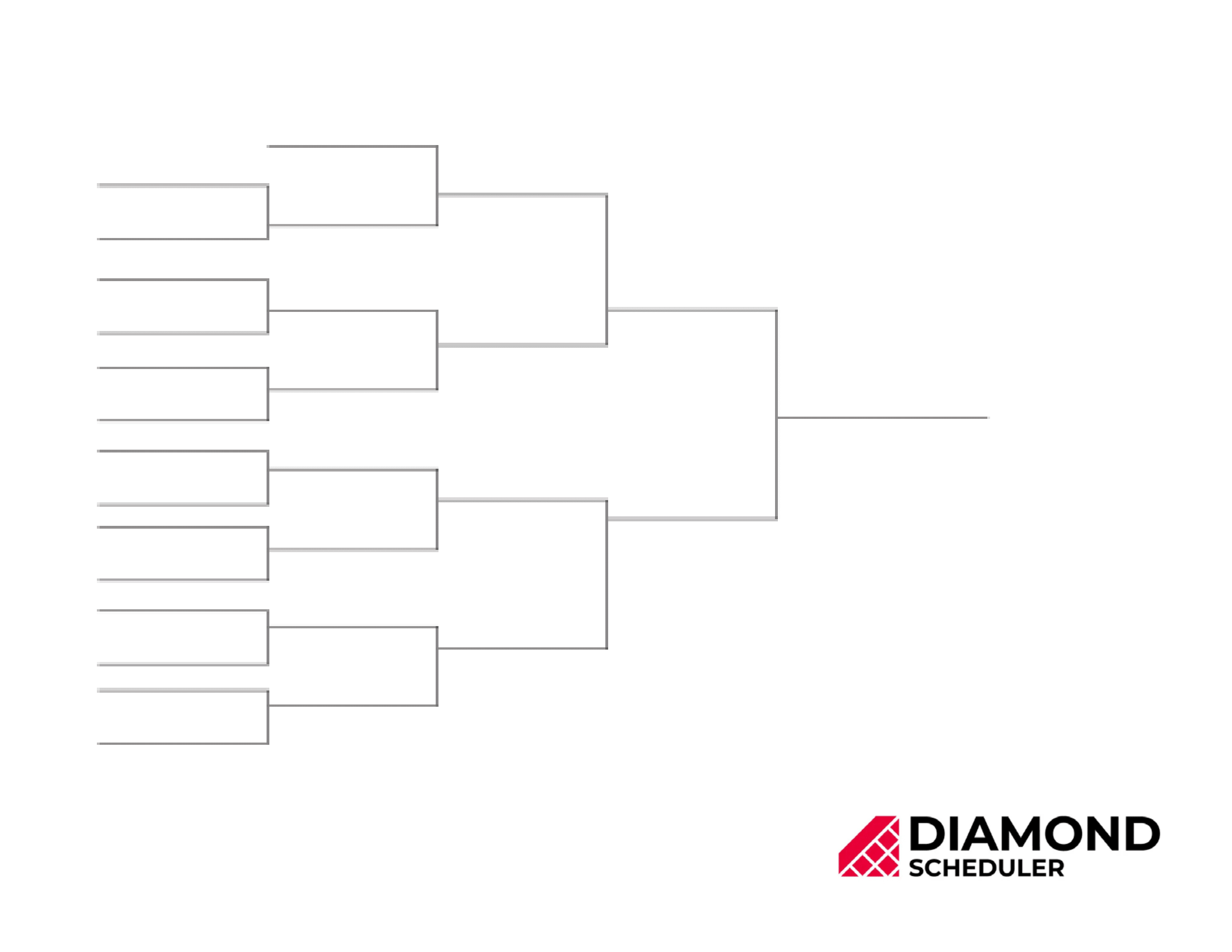 15-Team Single Elimination Bracket Printable | Diamond Scheduler for Free Printable Brackets