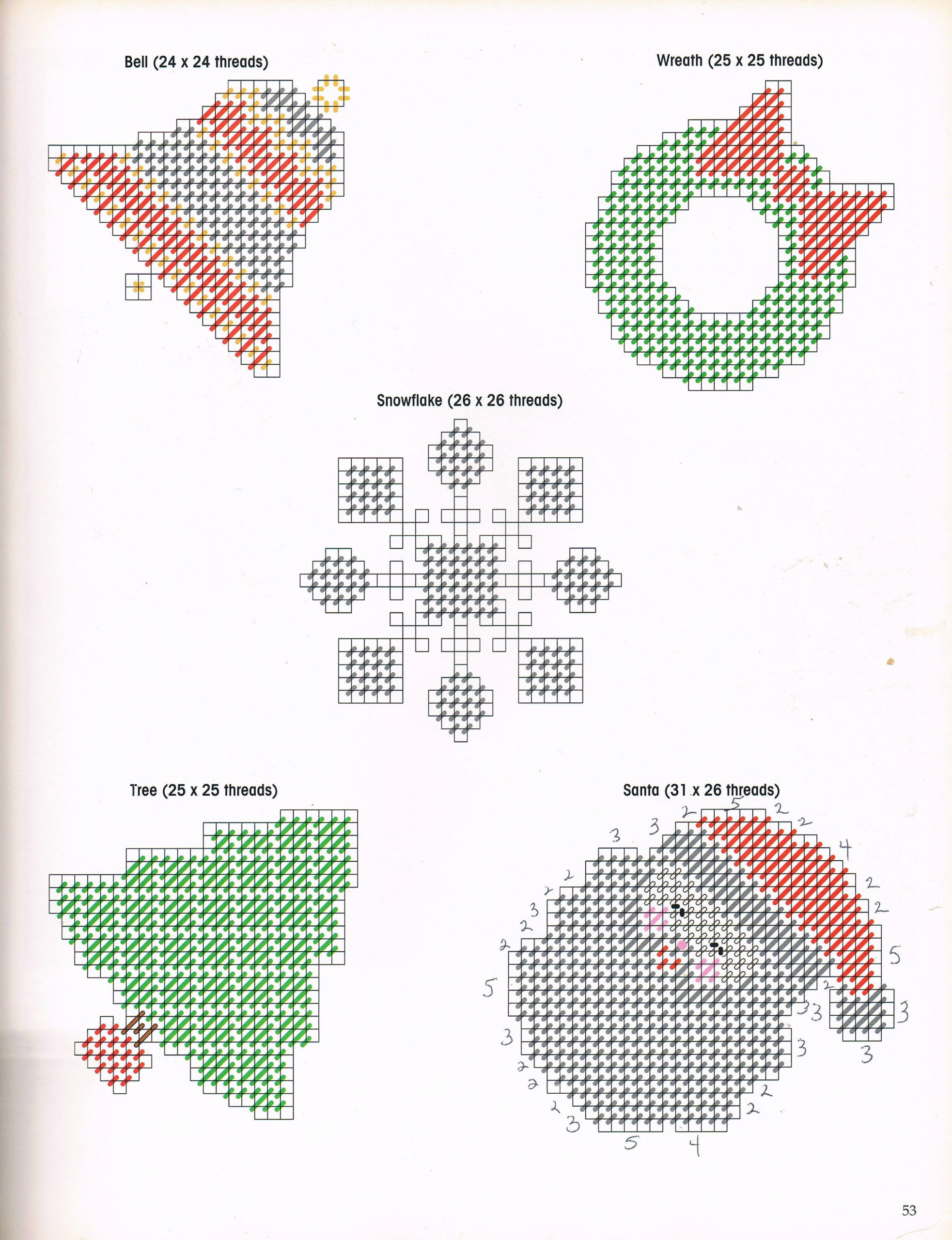 150 Extra Easy Ornaments Pg.54 | Plastic Canvas Patterns, Canvas in Free Printable Plastic Canvas Christmas Patterns