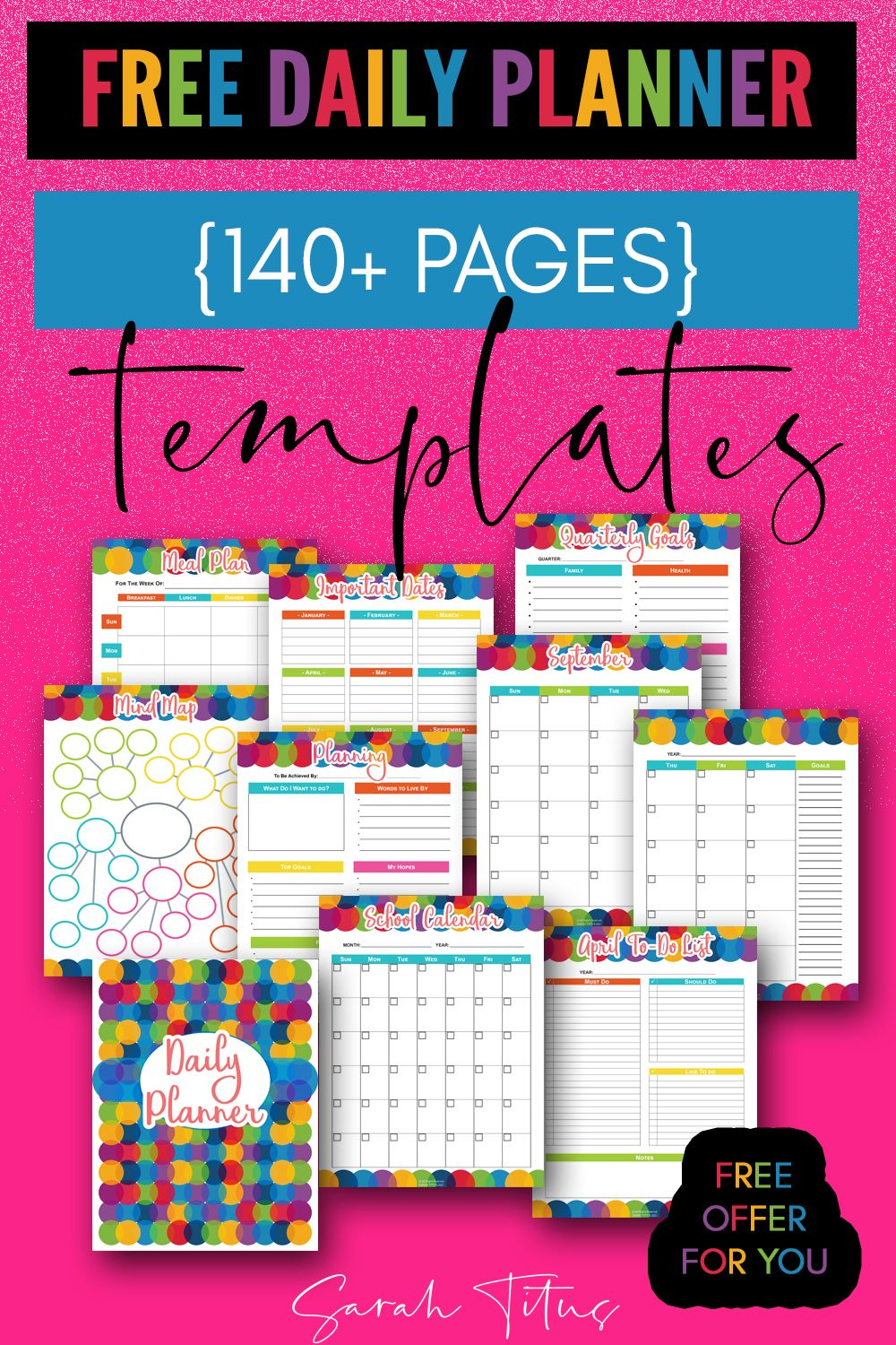 150+ Printable Daily Planner Templates That Will Save You Money for Free Home Management Binder Printables 2025