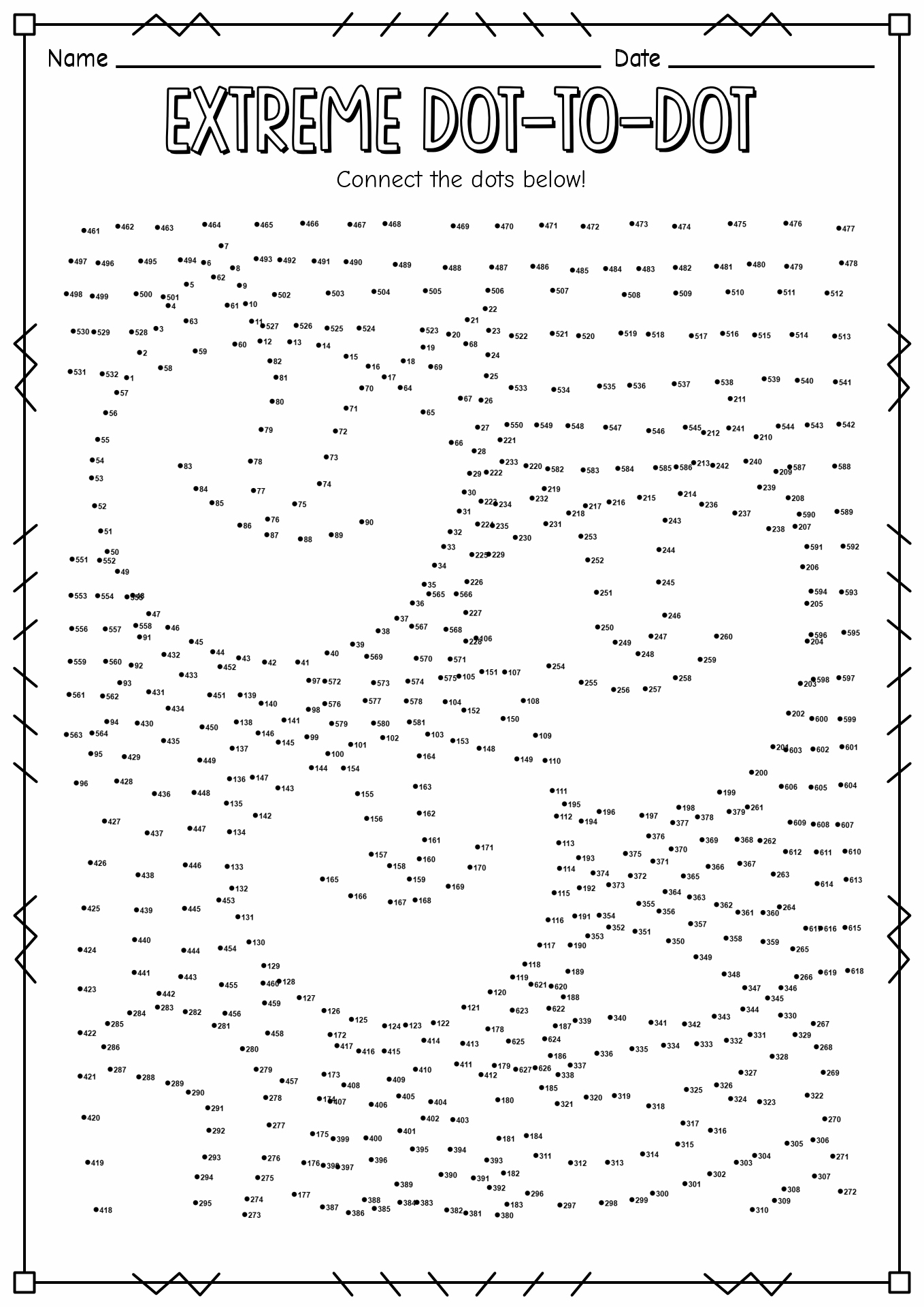 16 Hard Dot To Dot Worksheets - Free Pdf At Worksheeto for Free Printable Dot to Dot Hard