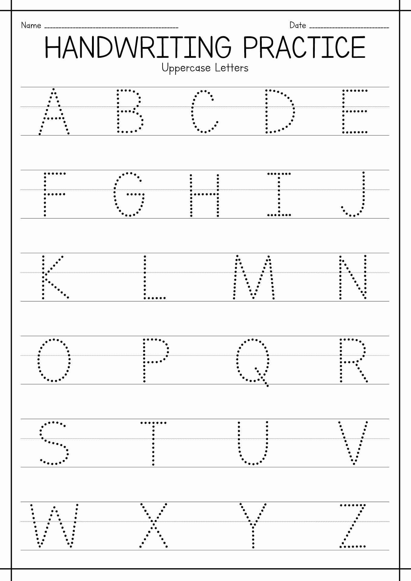 16 Writing Practice Worksheets For Preschool - Free Pdf At regarding Free Printable Handwriting Sheets for Kindergarten