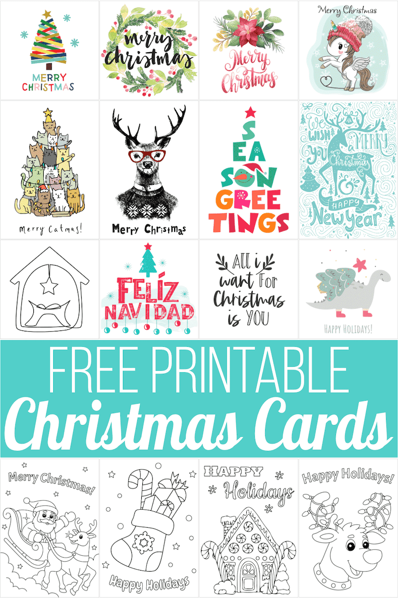 160 Free Printable Christmas Cards For 2024 for Free Printable Christmas Card Templates