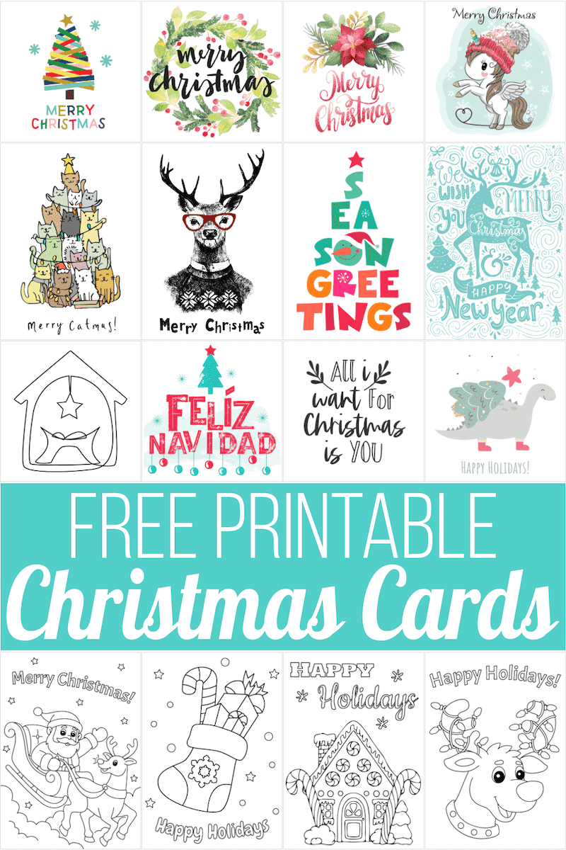 160 Free Printable Christmas Cards For 2024 with Free Printable Happy Holidays Greeting Cards