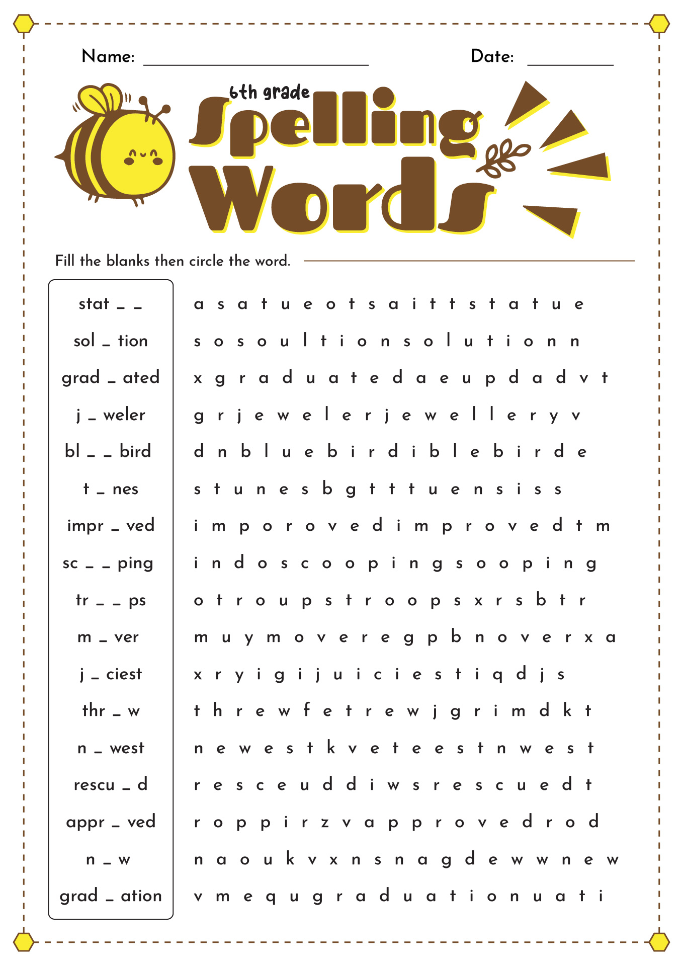 17 8Th Grade Spelling Worksheets - Free Pdf At Worksheeto in Free Printable Spelling Worksheets