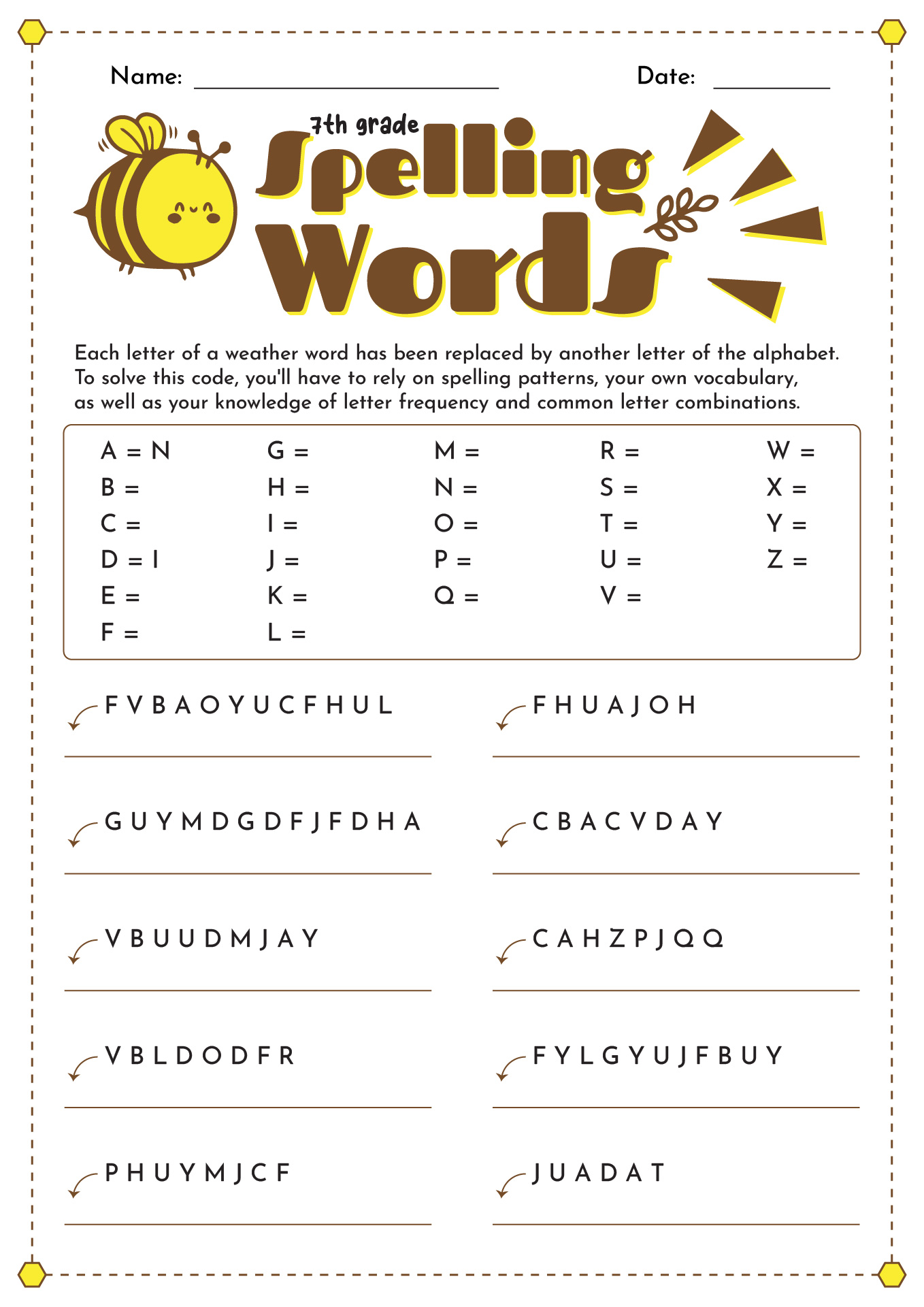 17 8Th Grade Spelling Worksheets - Free Pdf At Worksheeto throughout 7th Grade Spelling Worksheets Free Printable