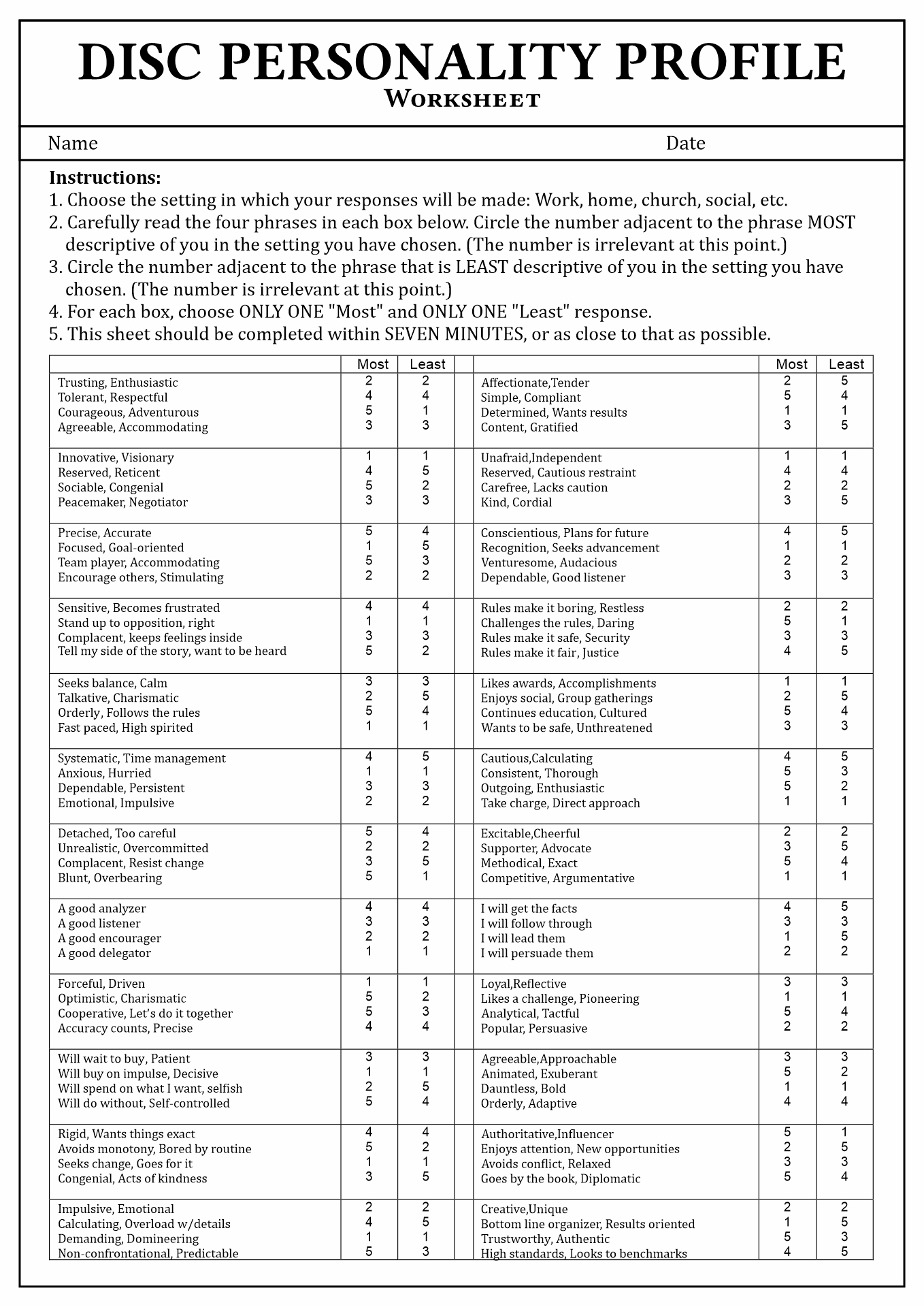 18 Personality Styles Assessment Worksheet - Free Pdf At pertaining to Free Printable Personality Test