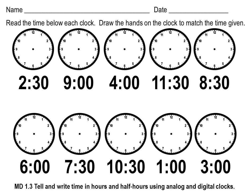 19 Best Images Of Telling Time Worksheets For First Grade in Free Printable Telling Time Worksheets For 1St Grade