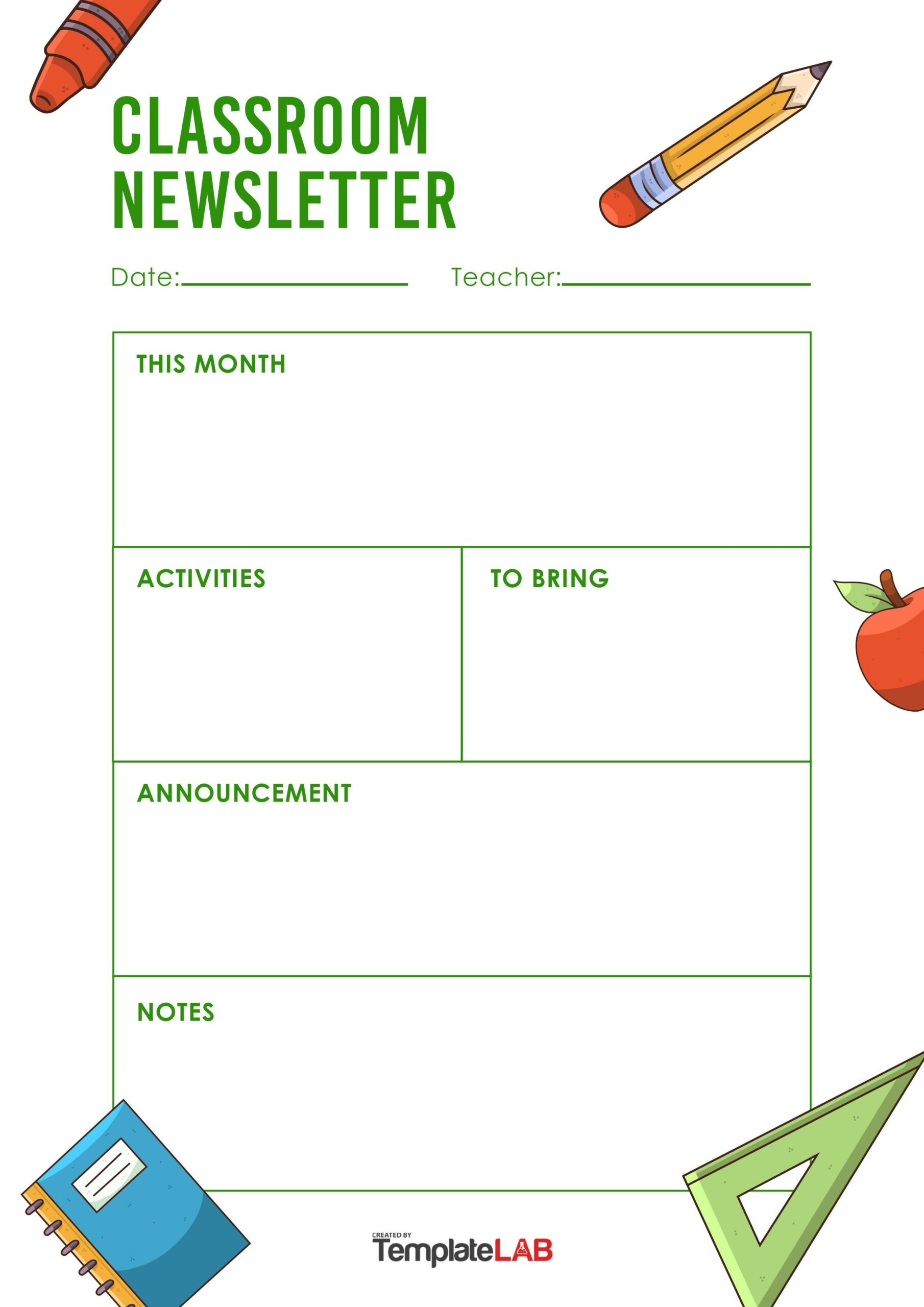 19 Creative Preschool Newsletter Templates (Free) with regard to Free Printable Preschool Newsletter Templates