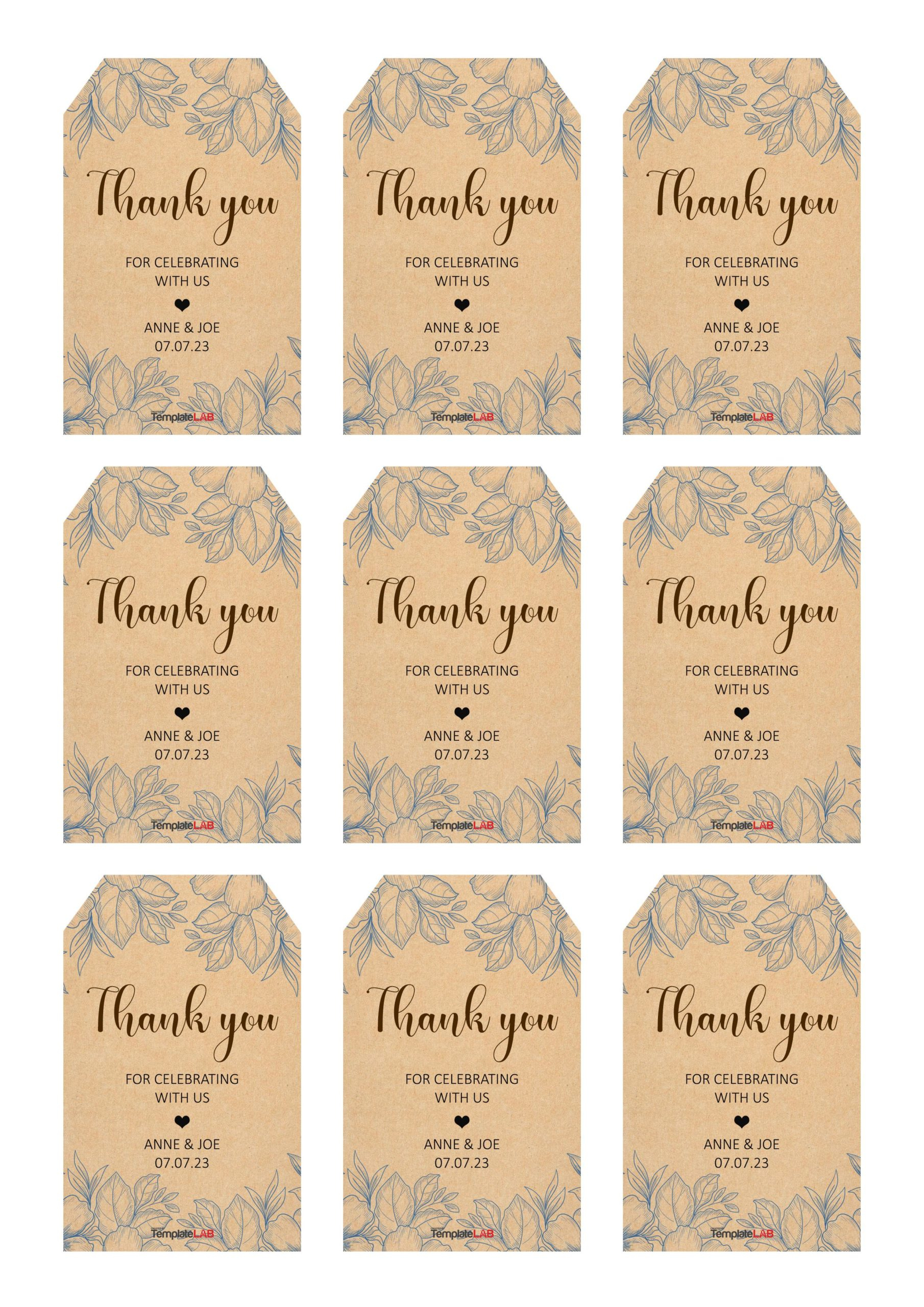 19 Free Editable Gift Tag Templates [Word, Pptx, Psd] inside Free Printable Gift Tag Templates for Word