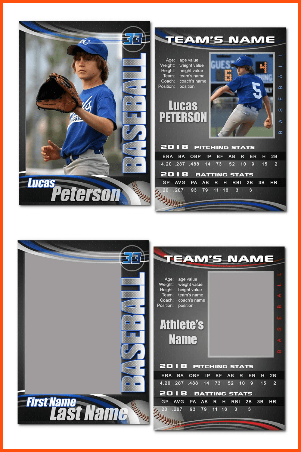 20+ Best Trading Card Templates For 2023: Free And Premium regarding Free Printable Baseball Card Template