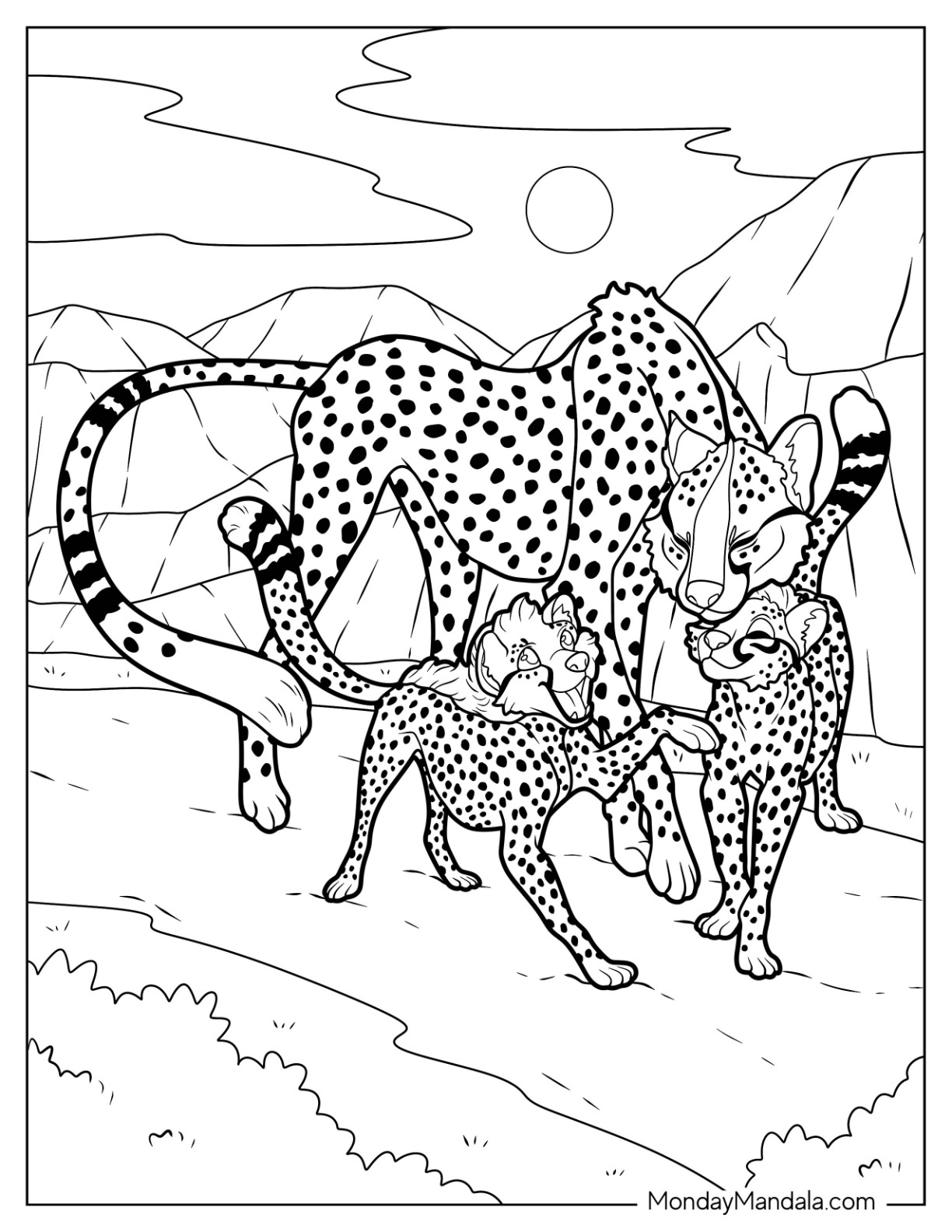 20 Cheetah Coloring Pages (Free Pdf Printables) with Free Printable Cheetah Pictures