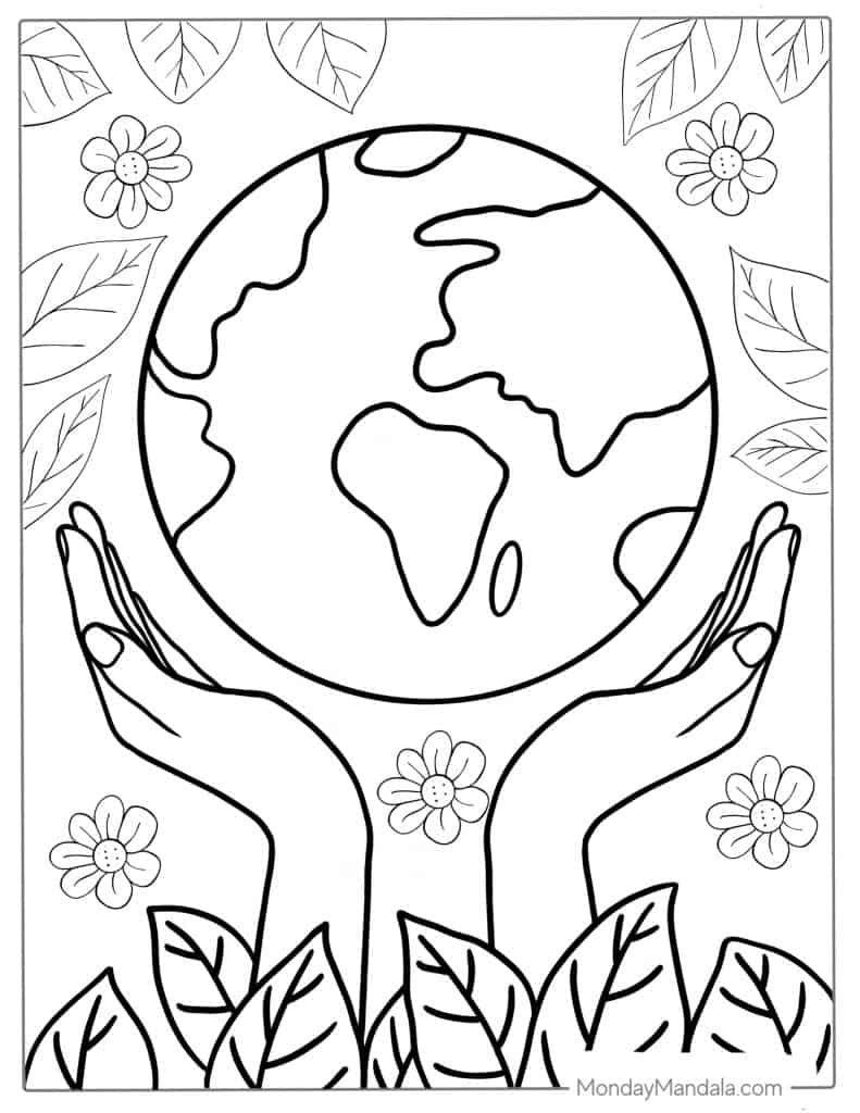 20 Earth Coloring Pages (Free Pdf Printables inside Earth Coloring Pages Free Printable