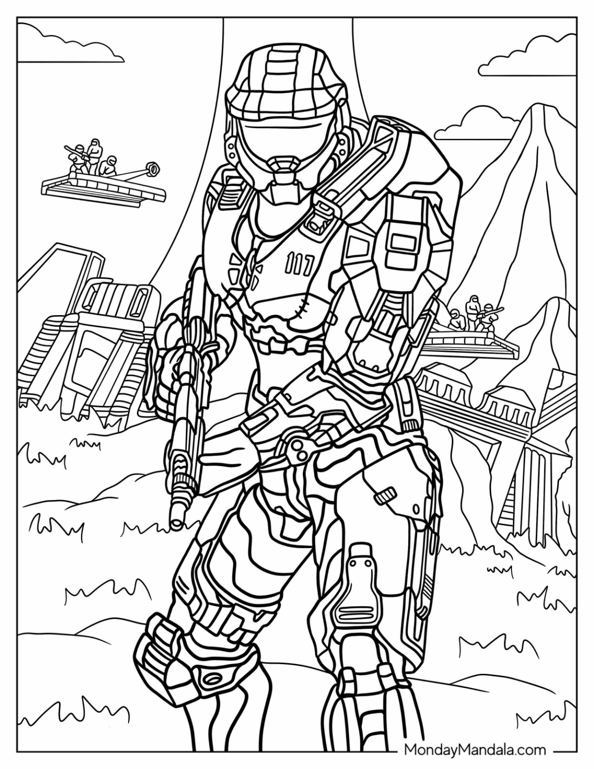 20 Halo Coloring Pages (Free Pdf Printables) with regard to Free Printable Halo Coloring Pages