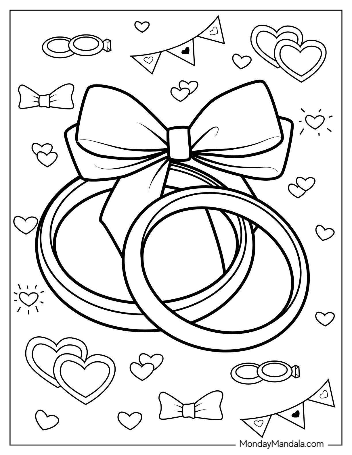 20 Wedding Coloring Pages (Free Pdf Printables) inside Wedding Coloring Book Free Printable