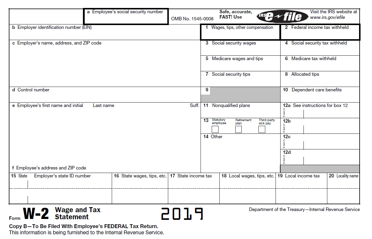 2019 Irs Form W-2: Downloadable And Printable - Cpa Practice Advisor within Free W2 Forms Online Printable