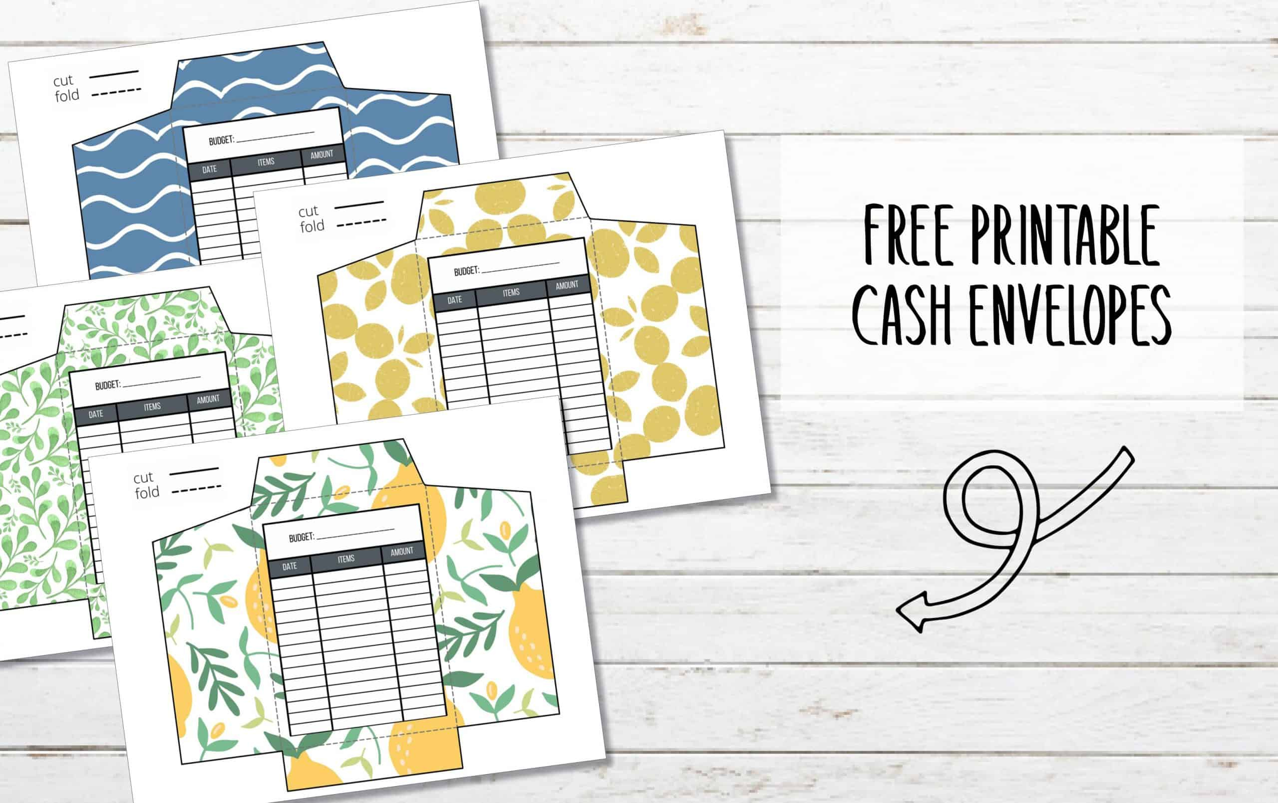 21 Free Printable Cash Envelope Trackers - My Printable Home regarding Free Printable Money Envelopes