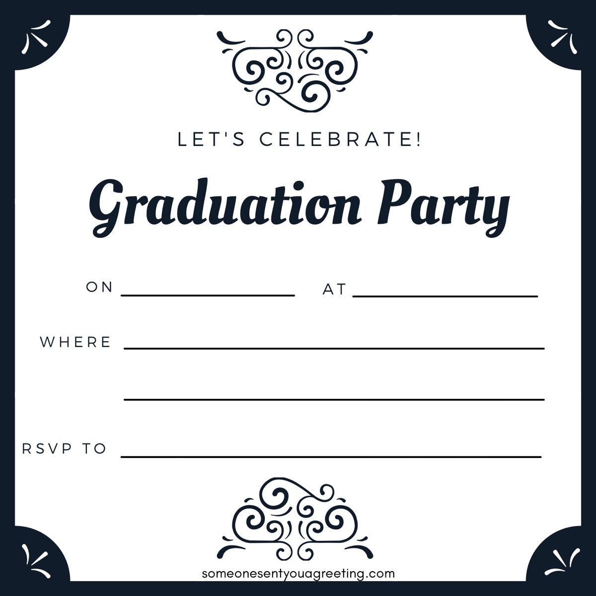 21 Free Printable Graduation Party Invitations - S… | Graduation throughout Free Printable Graduation Invitation Templates