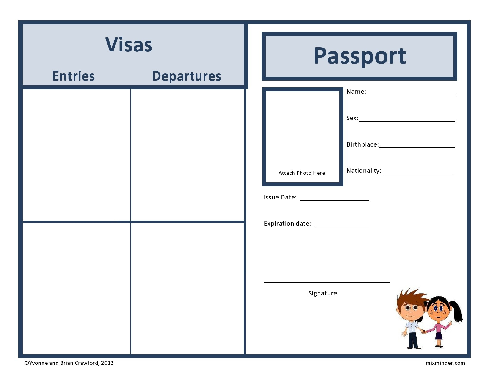 21 Us Passport Photo Templates (100% Free) ᐅ Templatelab for Free Printable Passport Template