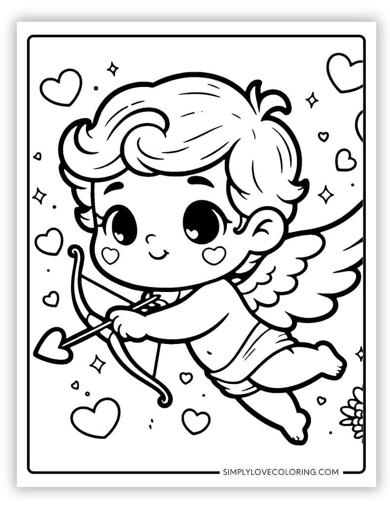 22 Cupid Coloring Pages (Free Pdf Printables) - Simply Love Coloring intended for Free Printable Pictures of Cupid