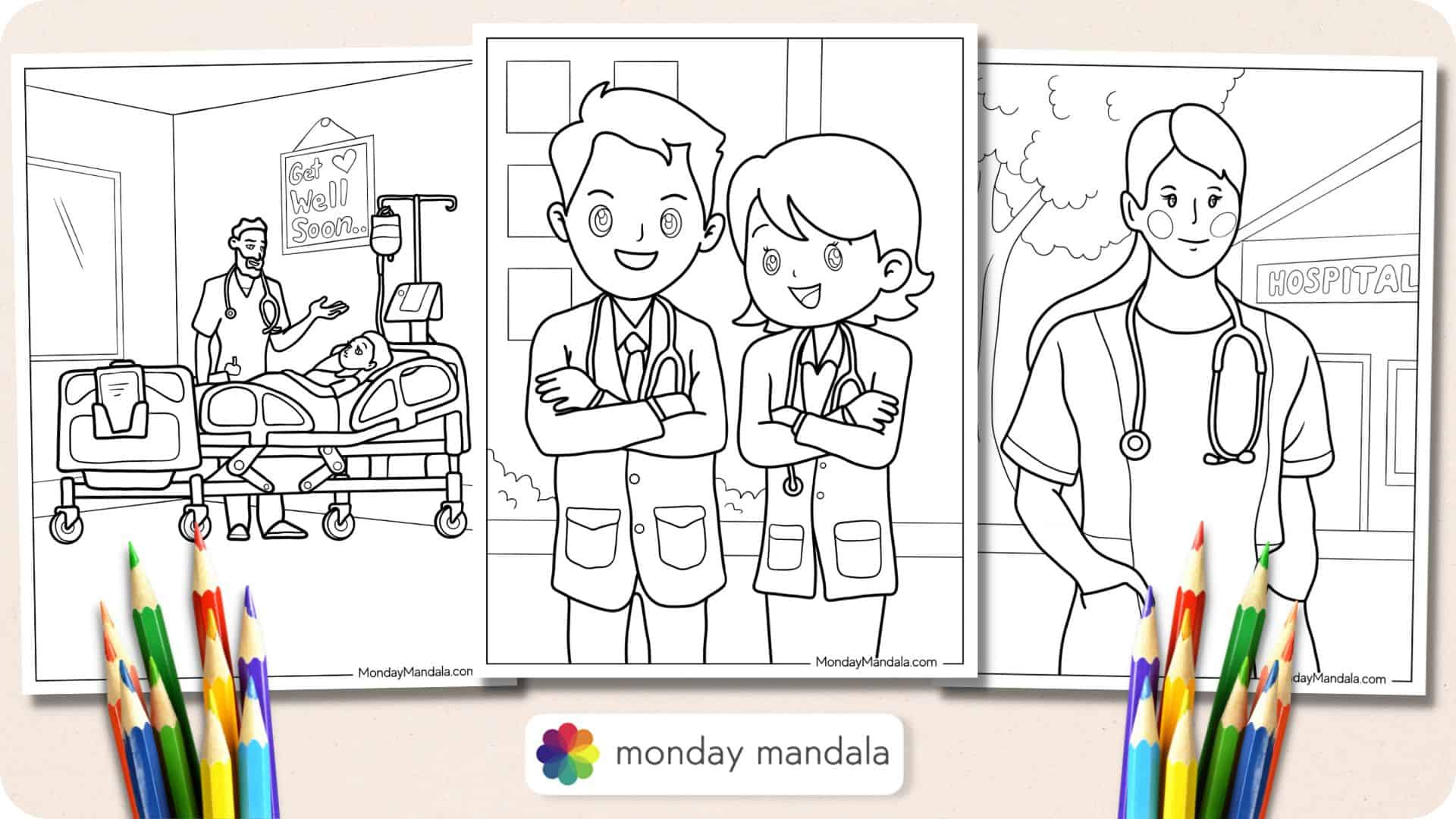 22 Doctor &amp;amp; Nurse Coloring Pages (Free Pdf Printables) pertaining to Doctor Coloring Pages Free Printable