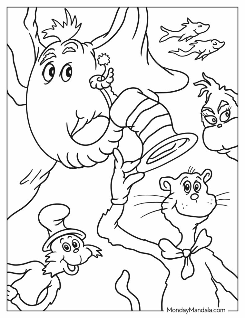 22 Dr. Seuss Coloring Pages (Free Pdf Printables) with regard to Free Printable Dr Seuss Coloring Pages