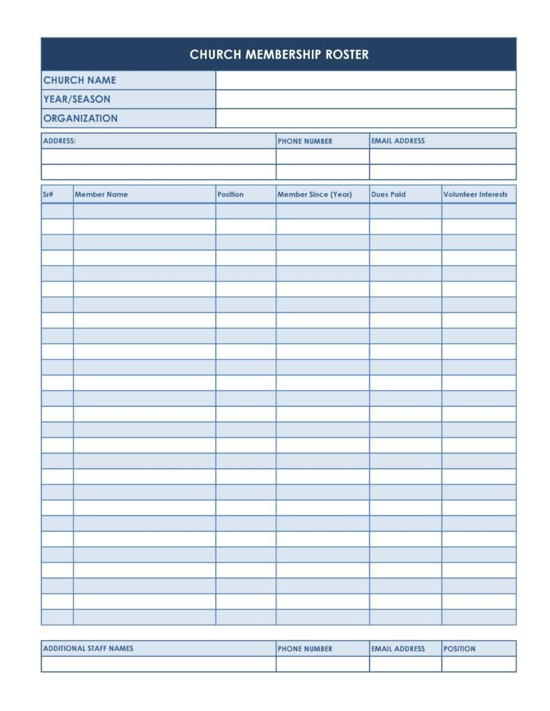 22 Free Church Directory Templates (+Examples) ᐅ Templatelab in Free Printable Church Directory Template