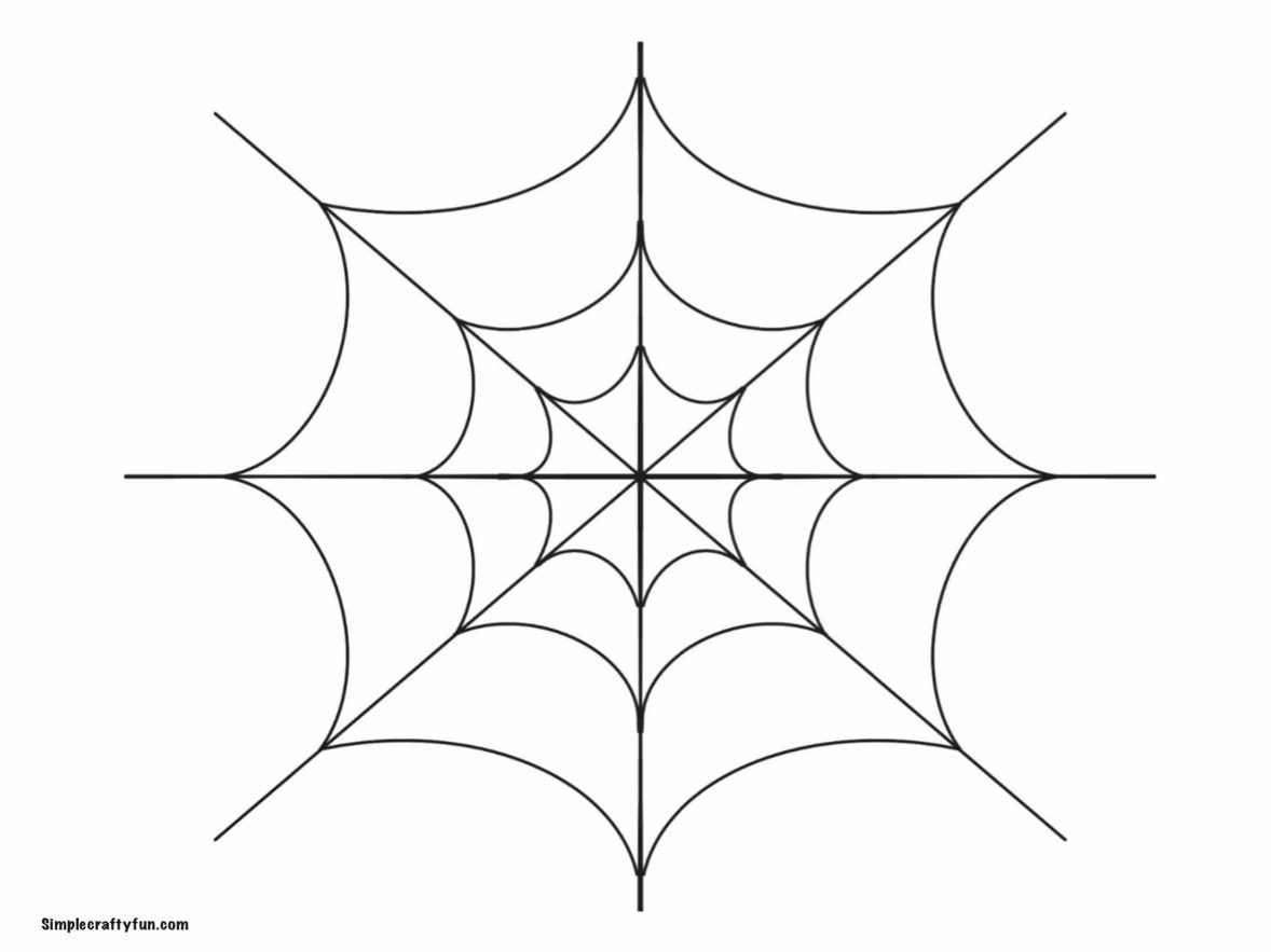 22 Free Printable Halloween Templates - with Spider Web Stencil Free Printable