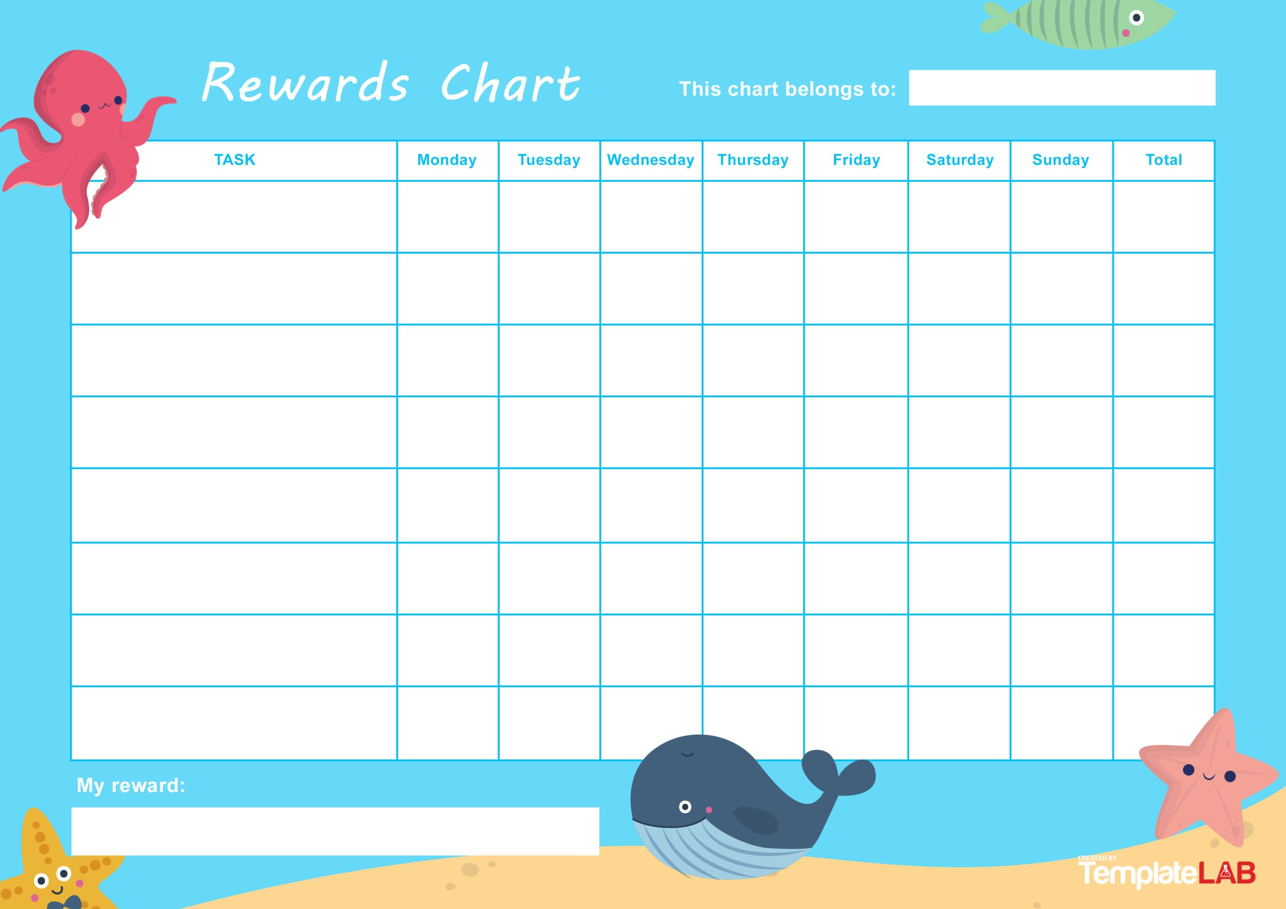 22 Printable Reward Charts For Kids (Pdf, Excel &amp;amp; Word) for Free Printable Reward Charts for Teenagers