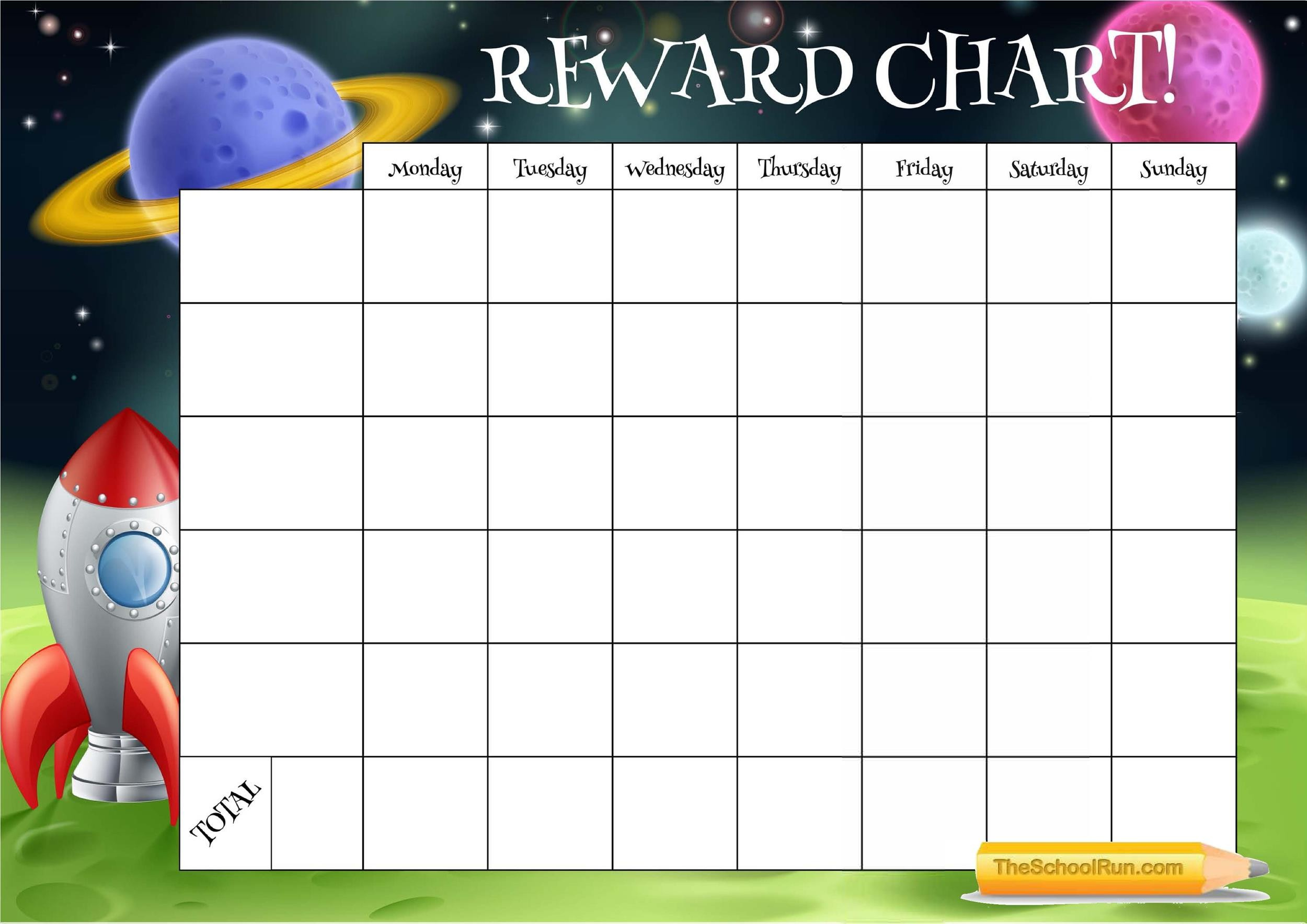 22 Printable Reward Charts For Kids (Pdf, Excel &amp;amp; Word) intended for Free Printable Charts For Kids