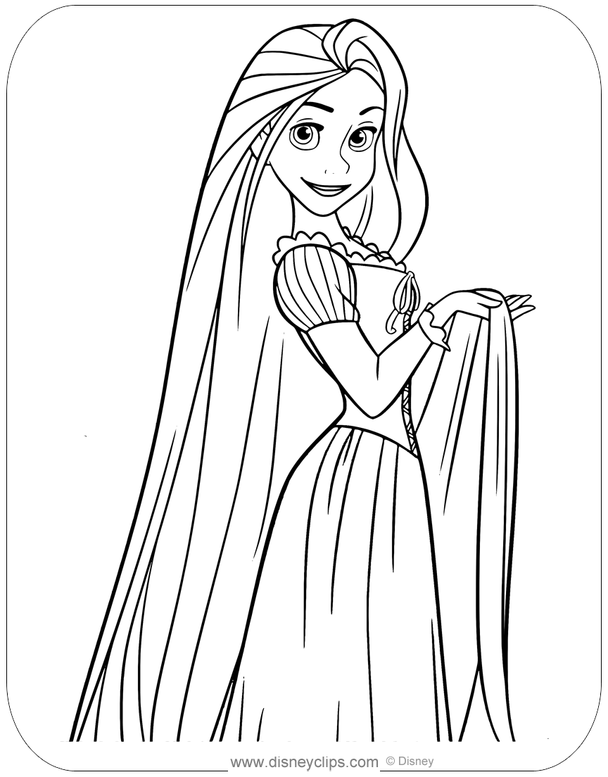 24 Printable Tangled Coloring Pages | Disneyclips with regard to Free Printable Tangled