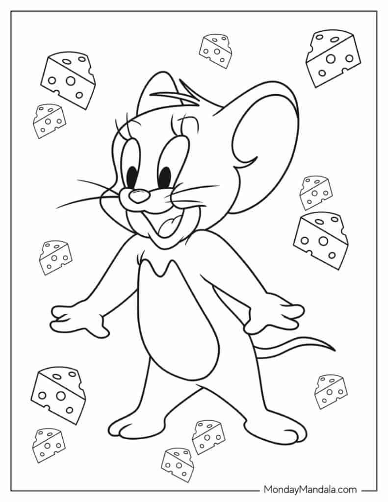 24 Tom And Jerry Coloring Pages (Free Pdf Printables) in Free Printable Tom And Jerry Coloring Pages