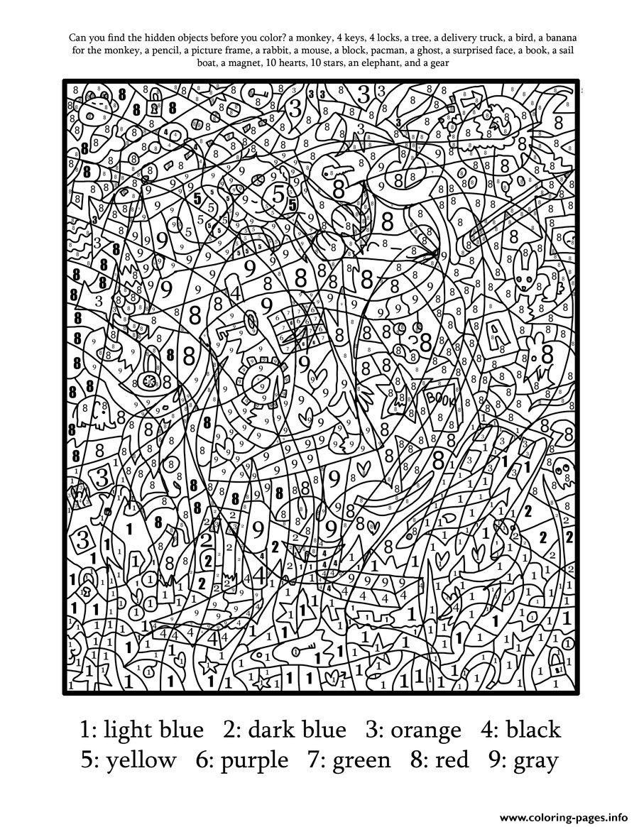 25+ Creative Picture Of Difficult Coloring Pages pertaining to Hard Color By Number Free Printables