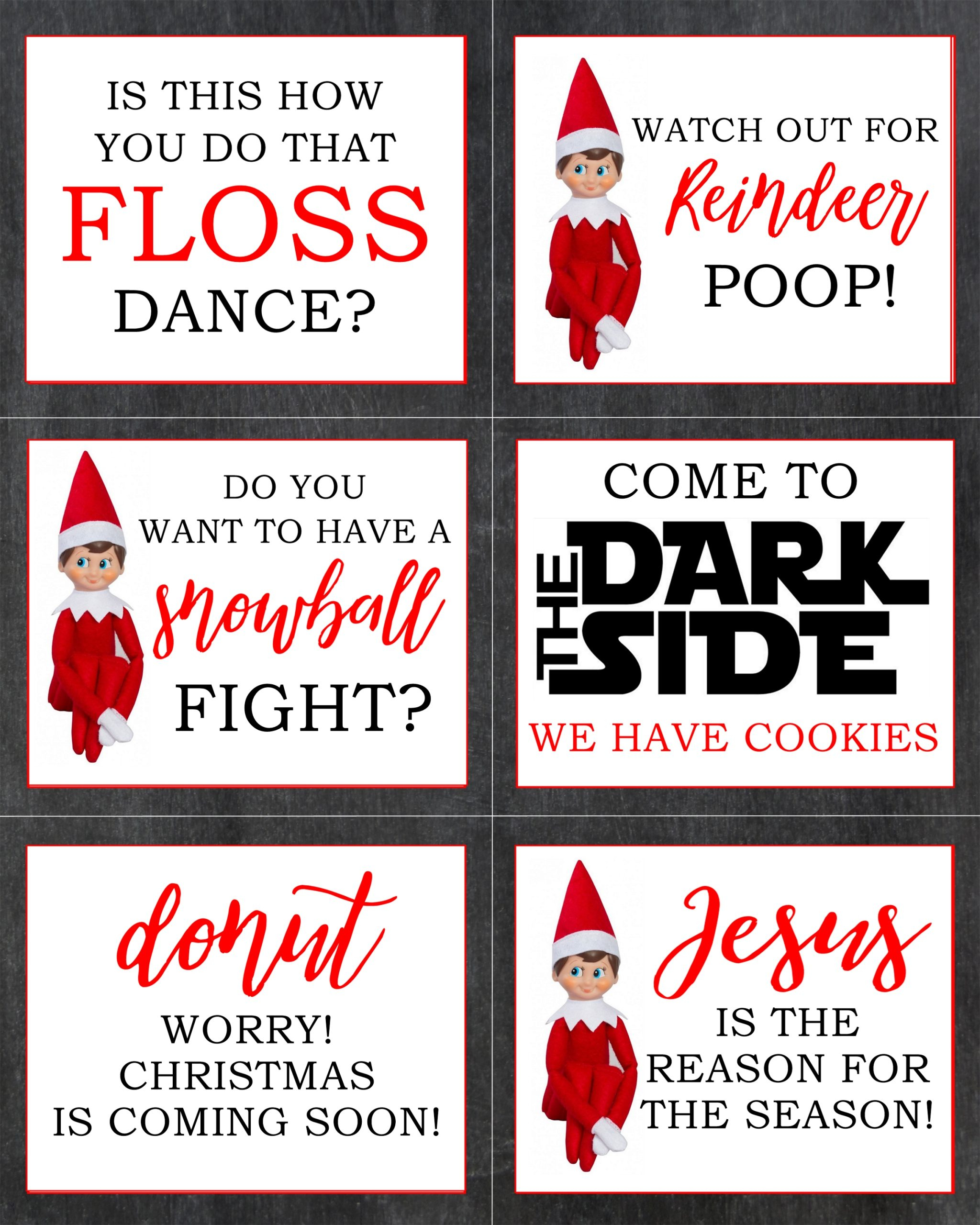 25 Easy Elf On The Shelf Ideas - Crisp Collective throughout Elf on the Shelf Free Printable Ideas