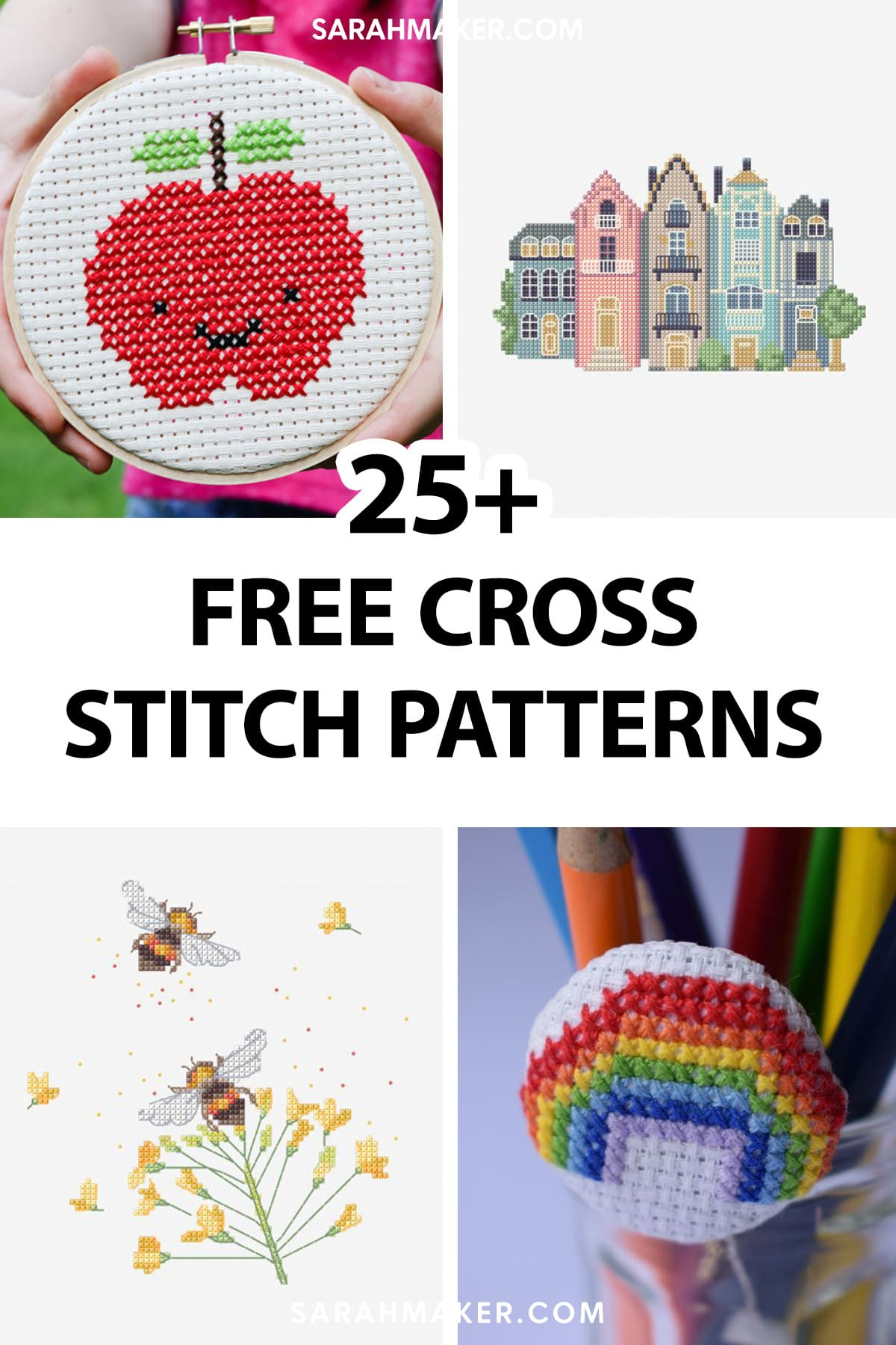 25 Free Cross Stitch Patterns For All Skill Levels - Sarah Maker for Free Printable Modern Cross Stitch Patterns