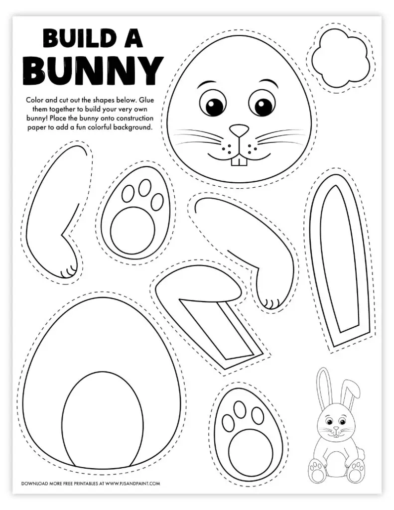 25 Free Printable Build Your Own Animal Crafts - Pjs And Paint in Free Printable Craft Activities