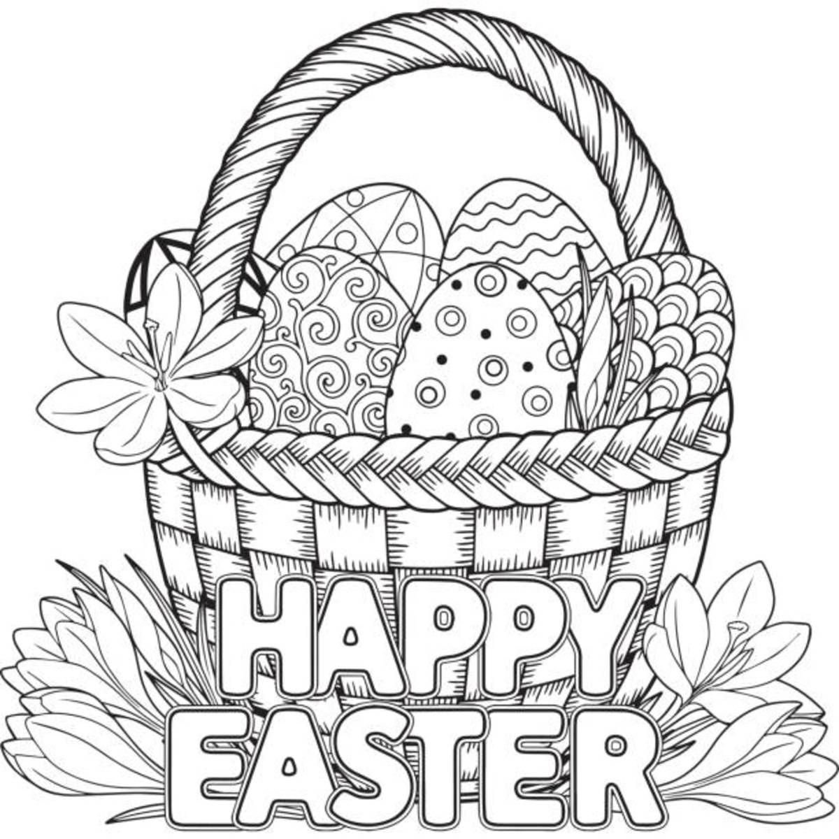 25 Free Printable Easter Coloring Pages For Kids And Adults - Parade for Free Printable Easter Coloring Pages