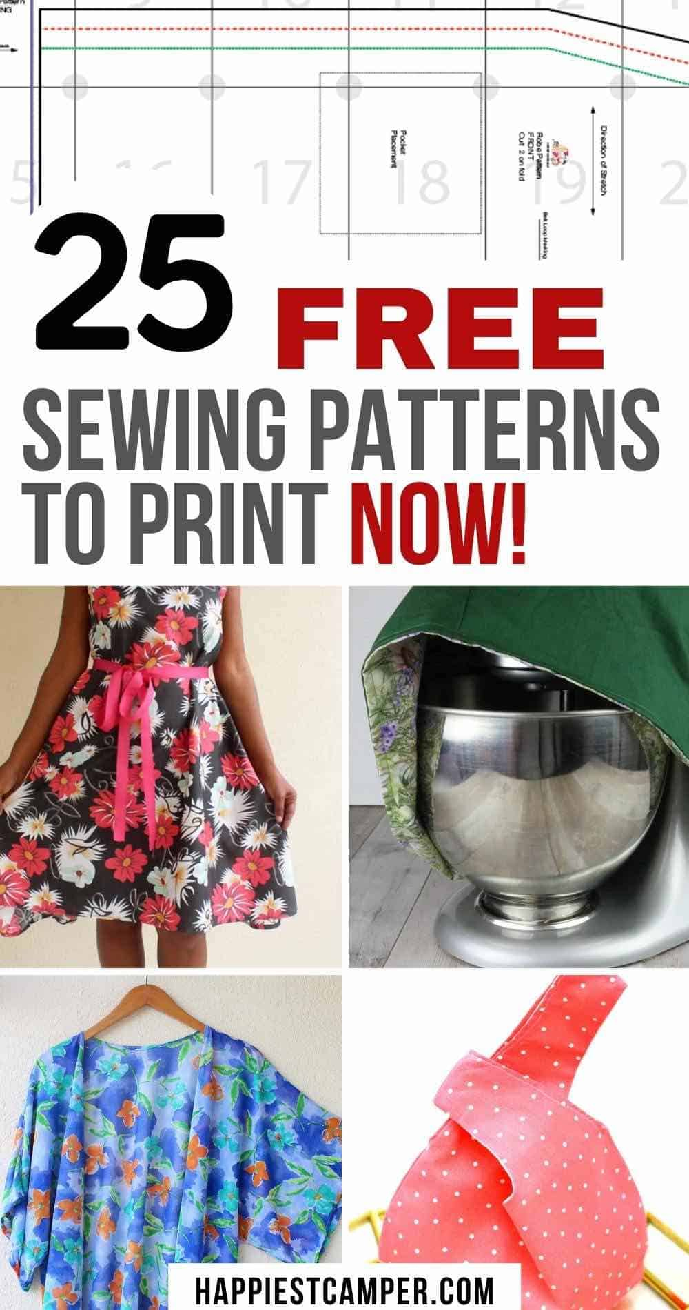 25+ Free Sewing Patterns You Can Download Now! with regard to Free Printable Sewing Patterns