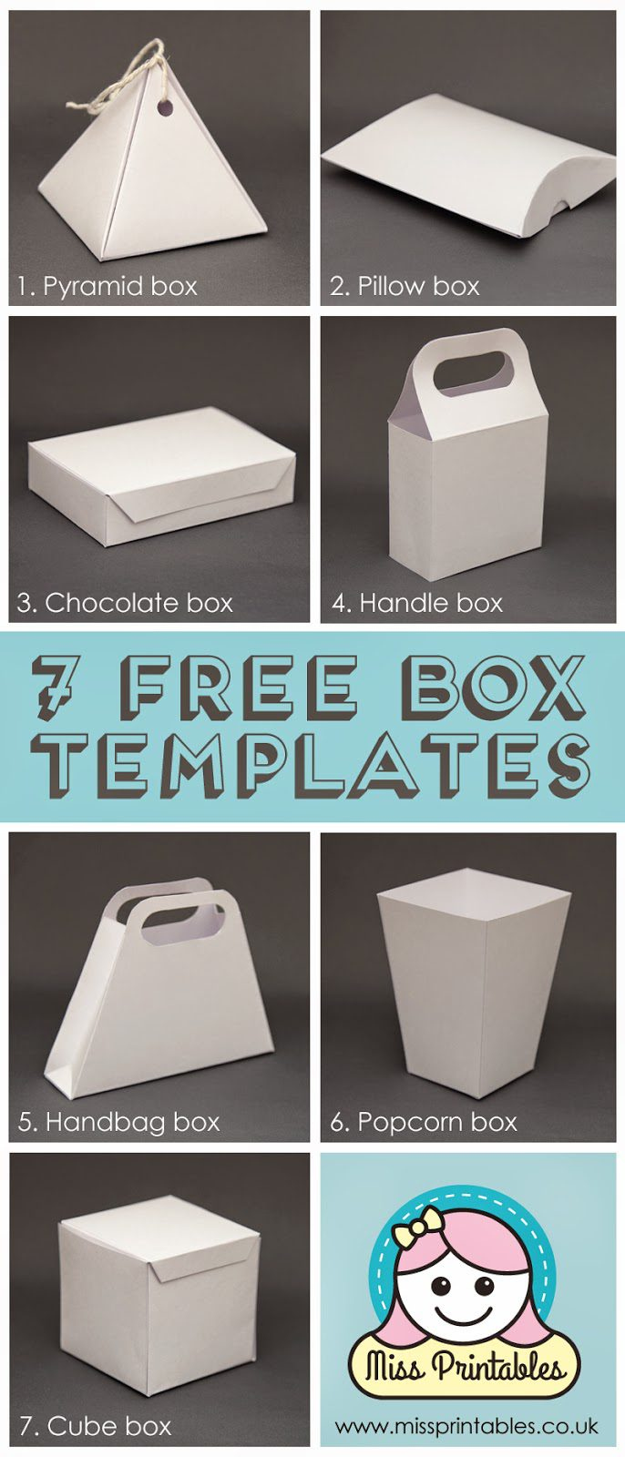 25 Plus Awesome Free Paper Box And Bag Templates — Epc Crafts in Box Templates Free Printable